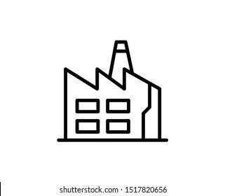 Factory line icon. Vector symbol in trendy flat style on white background. Web sing for design.