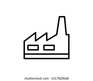 Factory line icon. Vector symbol in trendy flat style on white background. Web sing for design.
