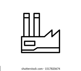 Factory line icon. Vector symbol in trendy flat style on white background. Web sing for design.