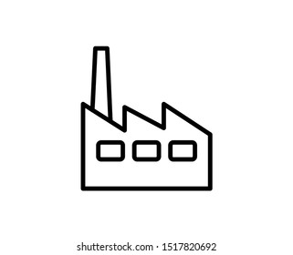 Factory line icon. Vector symbol in trendy flat style on white background. Web sing for design.
