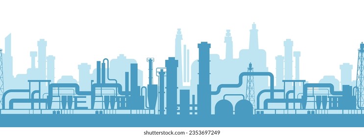 factory line manufacturing industrial plant silhouette background