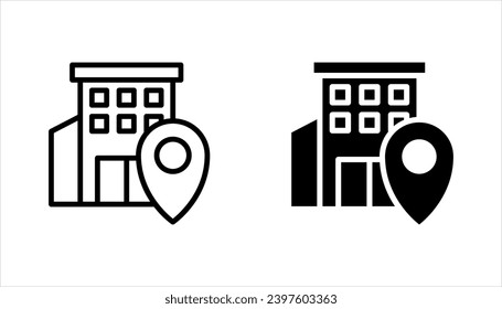 Factory location icon. Factory picture. Dirty production. vector illustration on white background