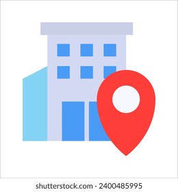 Factory location icon. Factory picture. Dirty production. vector illustration on white background