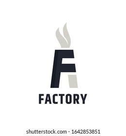 Factory logo design - vector