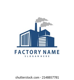 Factory logo design vector, Creative Factory logo design Template Illustration