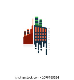 factory logo. graphic. vector illustration. on white background. icon. symbol. Creative concept for web