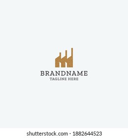 Factory logo icon design template vector