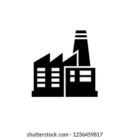 factory logo icon silhouette vector isolated