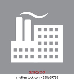 Factory logo, icon, vector illustration eps10