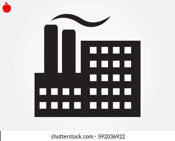 Factory logo, icon, vector illustration eps10