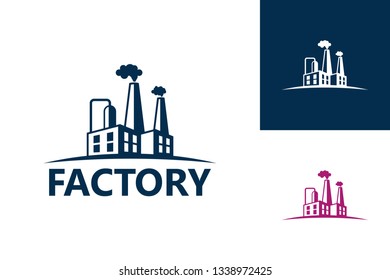 Factory Logo Template Design Vector, Emblem, Design Concept, Creative Symbol, Icon