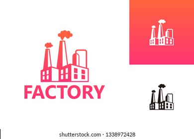 Factory Logo Template Design Vector, Emblem, Design Concept, Creative Symbol, Icon