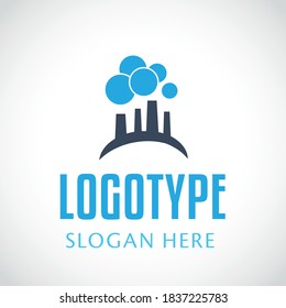 Factory logo vector icon illustration.