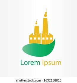 factory logo vector illustration. bussiness logo, factory symbol icon.