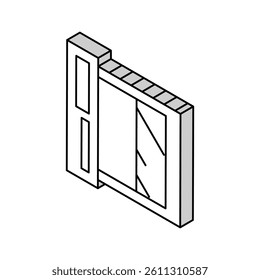 factory machine for glass production isometric icon vector. factory machine for glass production sign. isolated symbol illustration