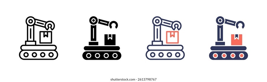 Factory Machine Icon Element For Design And Vector