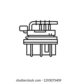 factory, machine, production icon. Element of production icon for mobile concept and web apps. Thin line factory, machine, production icon can be used for web and mobile