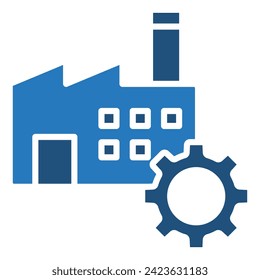 Factory Management icon line vector illustration