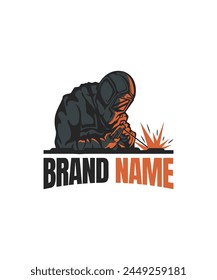 Factory Manufacturing Logo for Welding Services 
