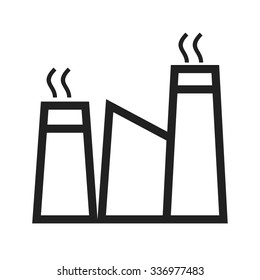 Factory, manufacturing, production icon vector image.Can also be used for building and landmarks . Suitable for mobile apps, web apps and print media.
