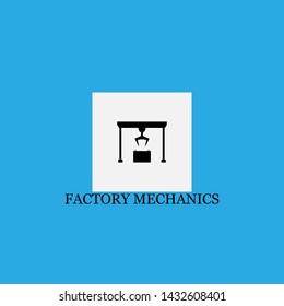 factory mechanics icon sign signifier vector