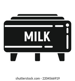 Factory milk tank icon simple vector. Food cheese. Dairy process