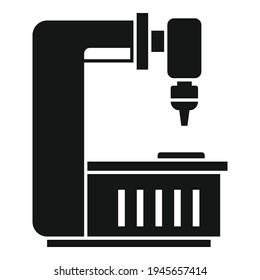 Factory milling machine icon. Simple illustration of Factory milling machine vector icon for web design isolated on white background