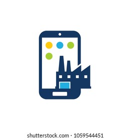 Factory Mobile Phone Logo Icon Design