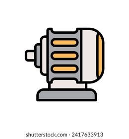 Ilustración de vectores de iconos de motor de fábrica