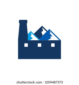 Factory Mountain Logo Icon Design
