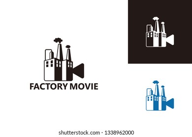 Factory Movie Logo Template Design Vector, Emblem, Design Concept, Creative Symbol, Icon