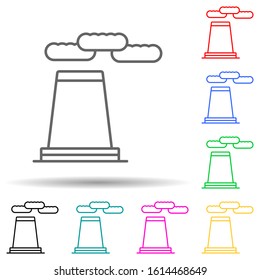 factory multi color style icon. Simple thin line, outline vector of manufacturing icons for ui and ux, website or mobile application