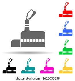 factory multi color style icon. Simple glyph, flat vector of ecology icons for ui and ux, website or mobile application