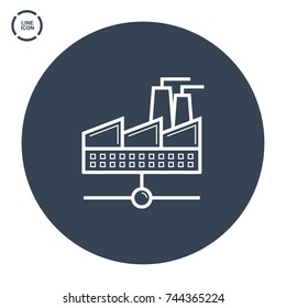 factory network control line vector icon