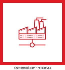 factory network control line vector icon