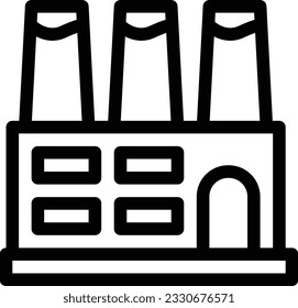 factory office block building line icon for downlaod