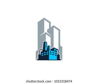 Factory Office Icon Logo Design Element