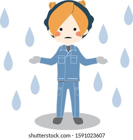 It is a factory on a rainy day