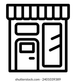 Factory outlet icon outline vector. Shopping center mall. Boutique commercial shop