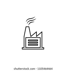 factory outline icon. Element of logistic icon for mobile concept and web apps. Thin line factory outline icon can be used for web and mobile on white background