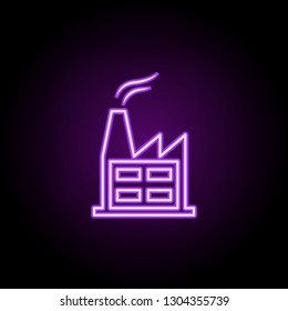 factory outline icon. Elements of Cargo logistic in neon style icons. Simple icon for websites, web design, mobile app, info graphics