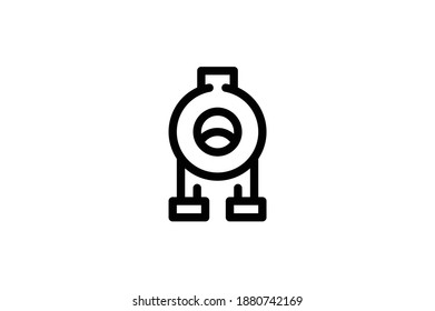 Icono de contorno de fábrica - Filtro