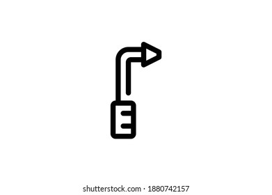 Icono de contorno de fábrica - soldadura