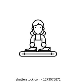 factory, packing, shoes icon. Element of production icon for mobile concept and web apps. Thin line factory, packing, shoes icon can be used for web and mobile