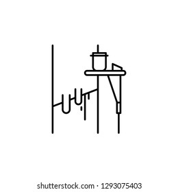 factory, paint, production icon. Element of production icon for mobile concept and web apps. Thin line factory, paint, production icon can be used for web and mobile
