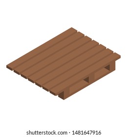 Factory pallet icon. Isometric of factory pallet vector icon for web design isolated on white background