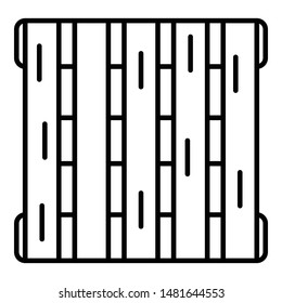 Factory pallet icon. Outline factory pallet vector icon for web design isolated on white background