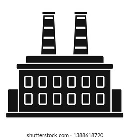 Factory petrol station icon. Simple illustration of factory petrol station vector icon for web design isolated on white background