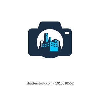 Factory Photo Icon Logo Design Element