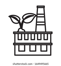 factory plant building isolated icon vector illustration design